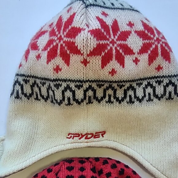 Lot of 2~Spyder Ski Snow Wool Beanie/Hat Outdoor Snowboard Winter Youth/Kid - Picture 4 of 10